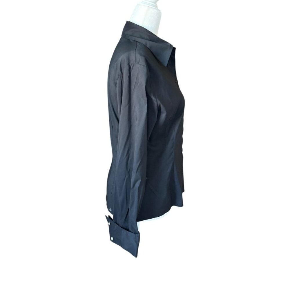 Guess Collection Y2k Button Down Black Shirt Rhin… - image 3